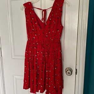 Madewell  floral red dress-Medium